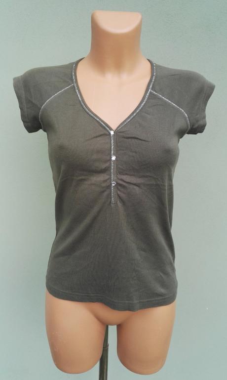 Khaki tričko top - vel.xs, xs