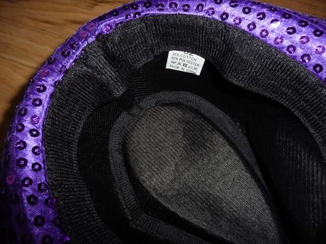 Fialový klobouk- čepice s flitry vel.52- 6-8let, 122