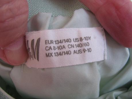 Krásná tylová mátová sukně s třpytkou h&m, h&m,140