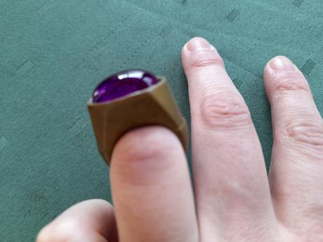 Dětské prstýnky barevné, pirátský prstýnek fialový, 