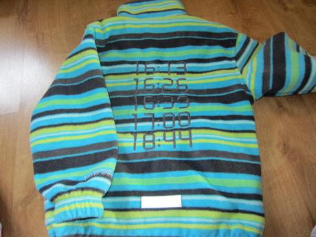 Peckovní pruhovaná fleasová bunda, 104