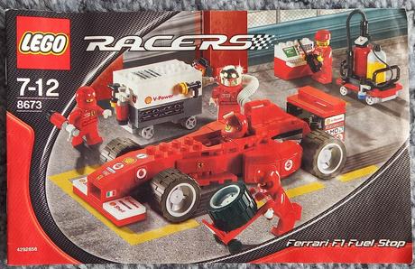 Lego racers 8673 - ferrari f1 fuel stop., 