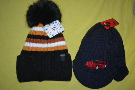 2x zimní čepice v.104-128, 104 / 110 / 116 / 122 / 128