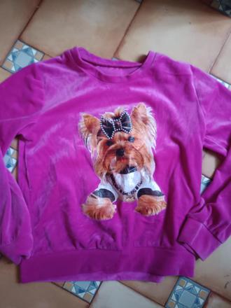 Velurová mikina - 12y, 140