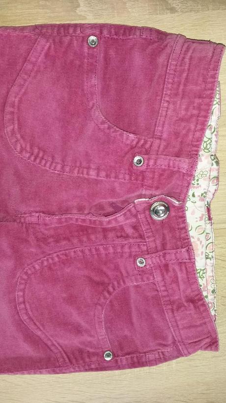 Malinové manšestráky vel. 116, st. bernard,116