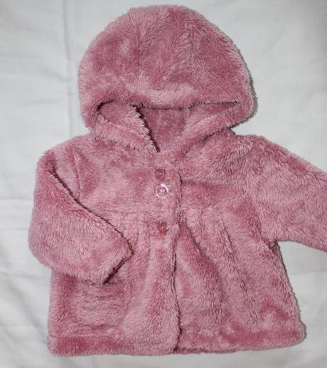 Ar52. chlupatkový jarní/podzimní kabátek 3-6 měs., next,68