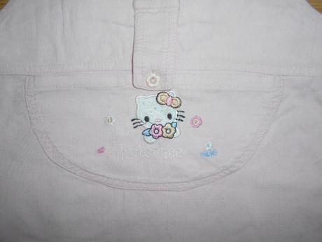 Dívčí manžestrová šatovka hello kitty vel.92/98, 92