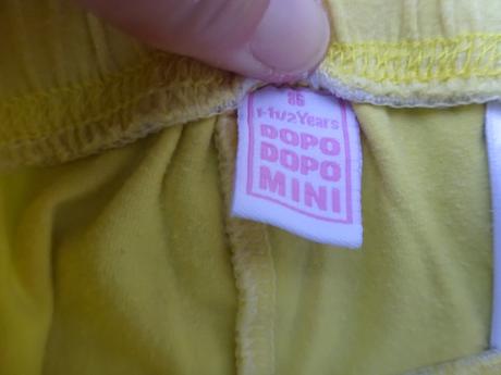 Žluté tříčtvrťáky s motýlkem, vel. 86, dopodopo,86