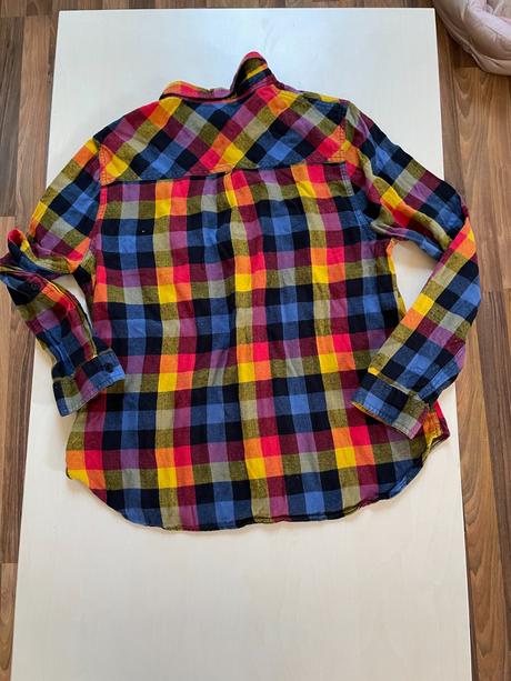 Káro košile, vel neuvednea nošena cca m volně, měř, tu,m
