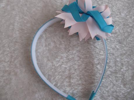 Čelenka do vlasů -modro růžová,