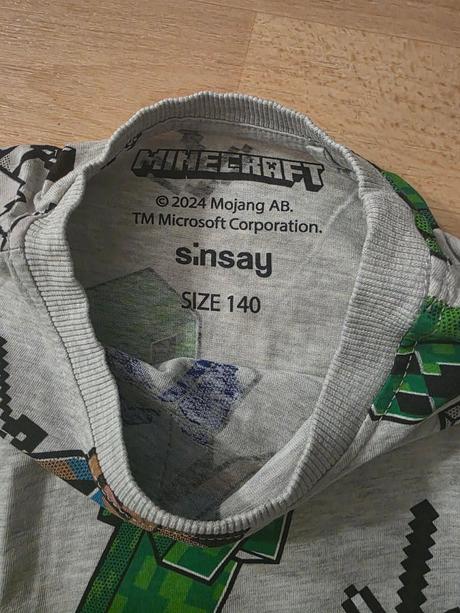 Tričko s kr. rukávem minecraft sinsay, sinsay,140