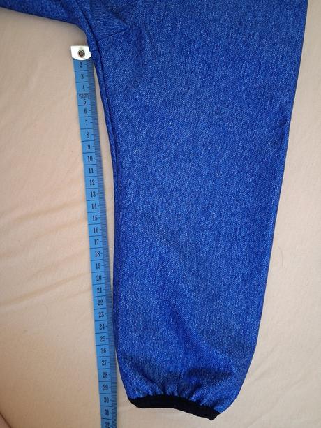 Jarní softshellové kalhoty, džínový vzhled, 92