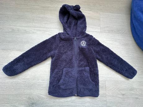 Dívčí modrá teplá mikina medvěd, vel. 110/116, lupilu,110