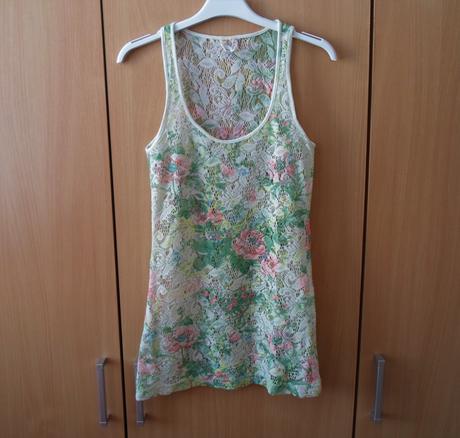 Krajkové tričko triko tílko, pull&bear,s