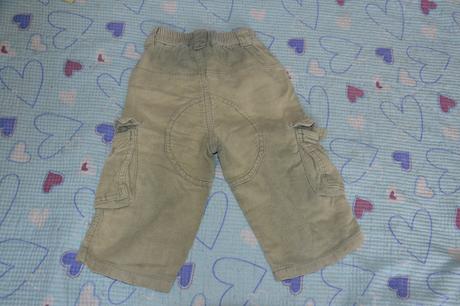Manžestrové kalhoty, kapsáče 80/86, 80