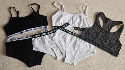 Dívčí set 3x spodní kalhotky + 3x podprsenka, 134, pepco,134