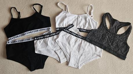 Dívčí set 3x spodní kalhotky + 3x podprsenka, 134, pepco,134