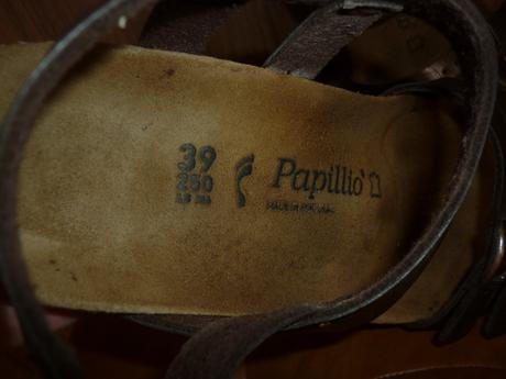 Hnědé dámské kožené sandály papillio, 39