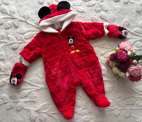 Krásná kombinéza zimní heboučká - v.0/3 měs., disney,62