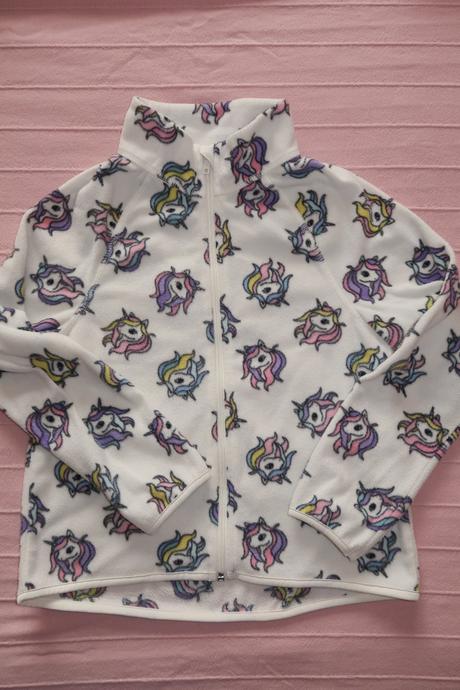 Fleecova mikina - bílá, h&m,134