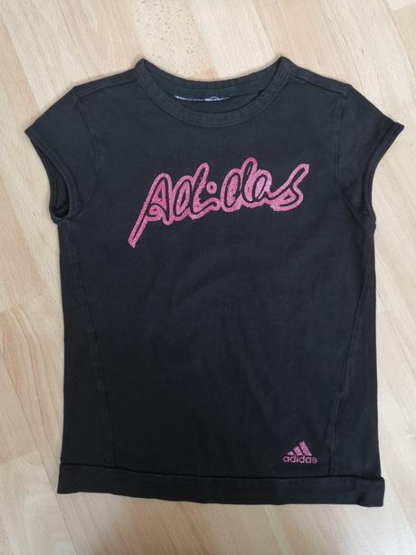 Černé triko & tričko adidas vel. 122/128, adidas,122