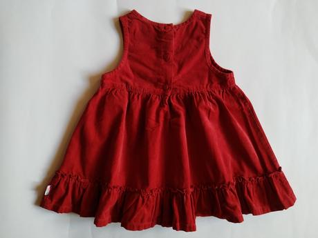 Červené manšestrové šatičky, debenhams,86