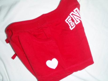 Super červené bavlněné šortky, 140