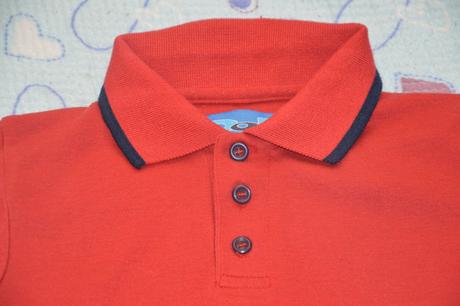 98 červené polo tričko s límečkem, 98