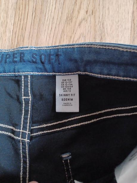 Měkké džíny slimky h&m, h&m,158