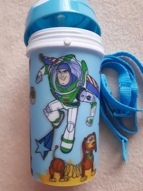Toy story, příběh hraček - láhev na pití s brčkem,