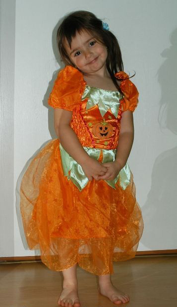 Karnevalové šaty kostým halloween dýňová víla, 