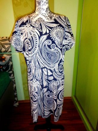 Krásné modrobílé letní šaty, gate,xl