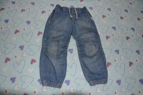 Džíny rifle riflíky v pase na gumu, h&m,110