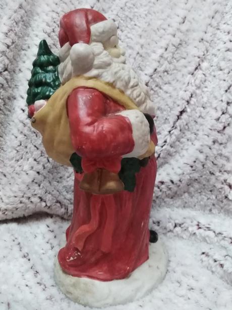 Dekorace keramický santa s dárky, 