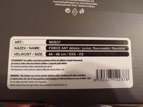 Dětská přilba pro dvojčata force ant, 44-48 cm, xs
