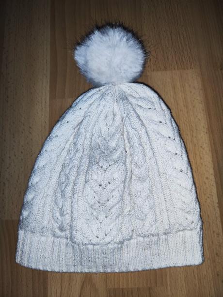 Třpytivá bílá čepice h&m 110-128, h&m,122