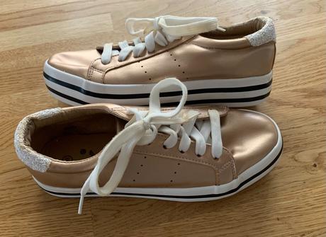 Boty & tenisky růžovo-zlaté u&me vel.36, 36