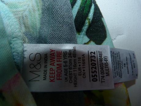 Ms letní overálek vel.116, marks & spencer,116