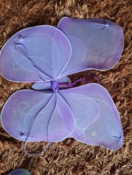 Křídla fialová ke kostýmu na záda, 