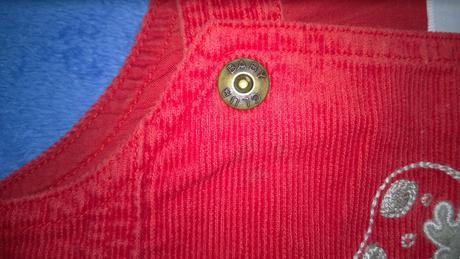 Červené manžestrové šaty / šatovka, caa, vel 86, c&a,86