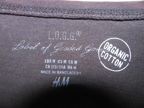 Černé pružné bavlněné dámské tričko h&m, h&m,m