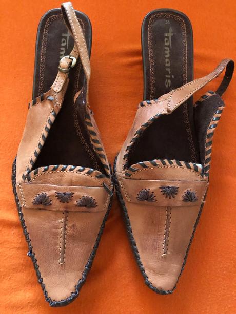 36 tamaris kozene hnede spicate boty s otevrenou p, tamaris,36