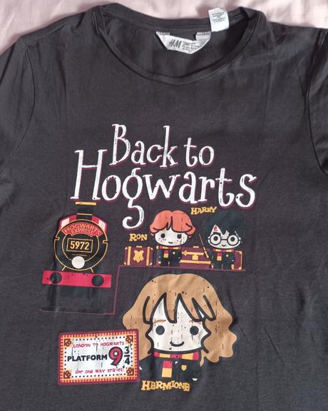 Dívčí triko šedé harry potter krátký rukáv h&m, h&m,170