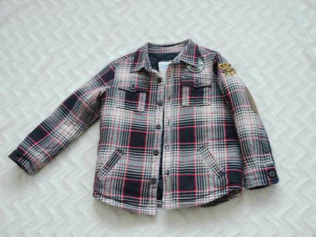 Kostkovana prosivana bunda od 77kids-americky styl, 128