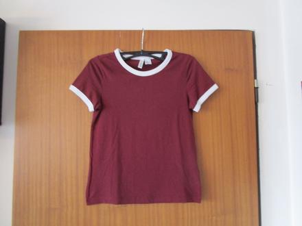 Pěkné hnědé bavl. tričko, v.xs, z h&m, h&m,xs