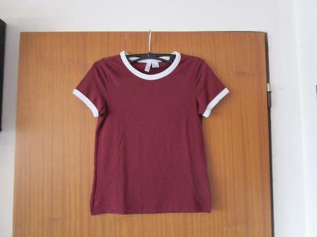 Pěkné hnědé bavl. tričko, v.xs, z h&m, h&m,xs