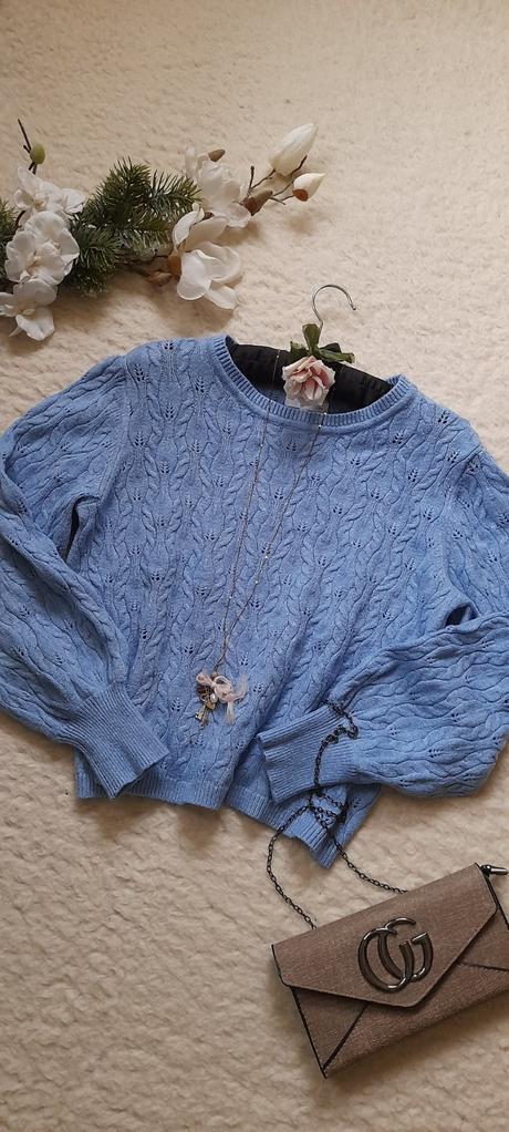 Only copánkový elegantní modrý svetřík, only,s