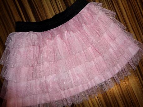 Nádherná růžová tylová volánková sukně 80/86, girl2girl,80