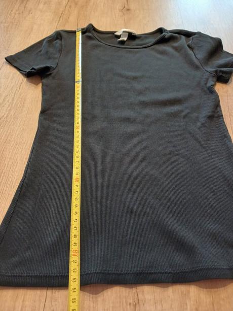 Žebrované tričko krátký rukáv hm vel. s, h&m,s