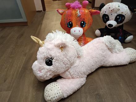 Velké plyšové hračky/plyšáci- jednorožec, žirafa.., 
